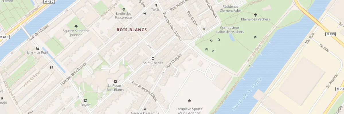 Plan du 10 Rue Chaplin à Lille