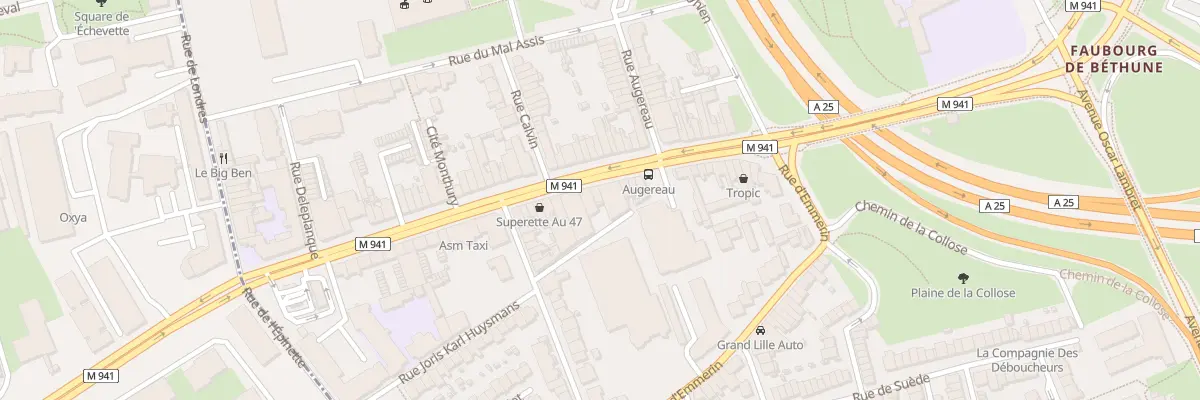 Plan du 39 Rue du Faubourg de Béthune à Lille