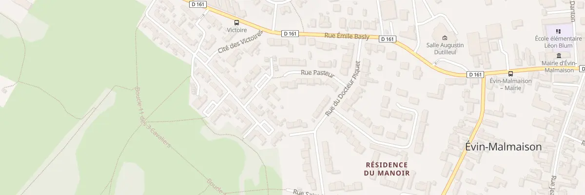Plan du 13 Rue Pasteur à Évin-Malmaison