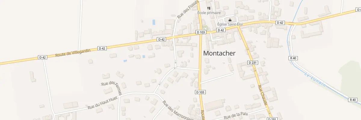 Plan du 1 Rue des Fossés à Montacher-Villegardin