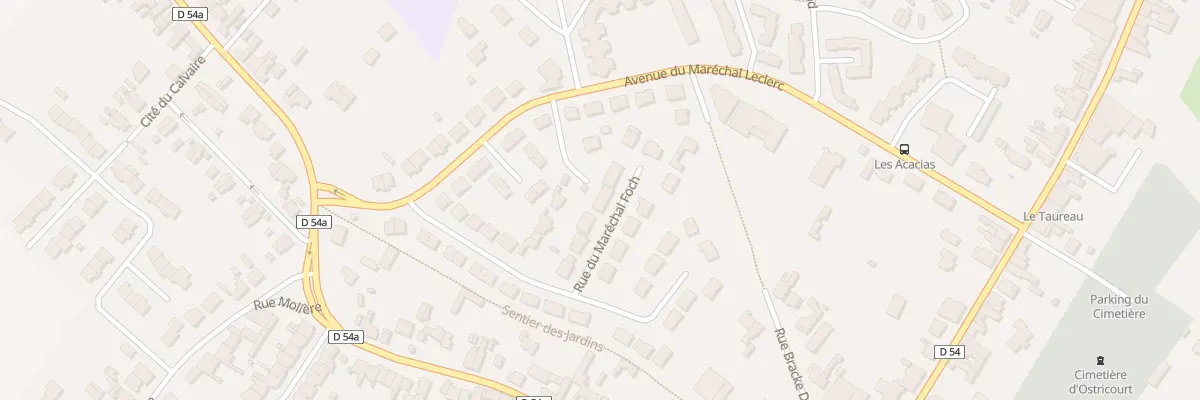 Plan du 400 Rue du Marechal Foch à Ostricourt