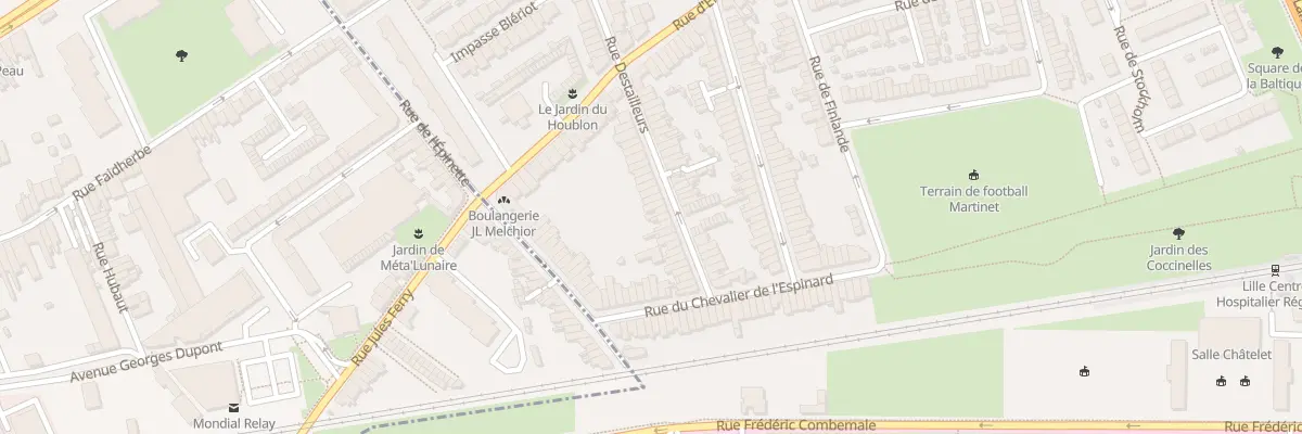 Plan du 92 Rue Destailleurs à Lille