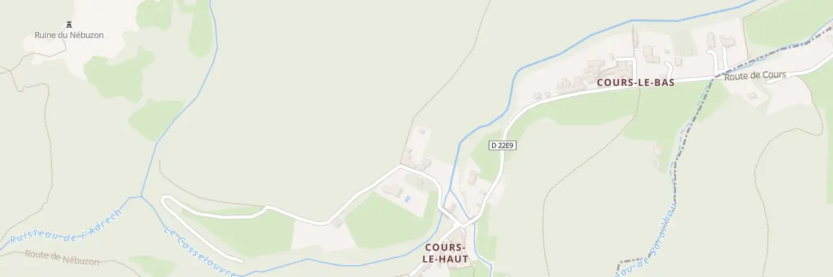 Plan du Cours Le Haut à Rosis