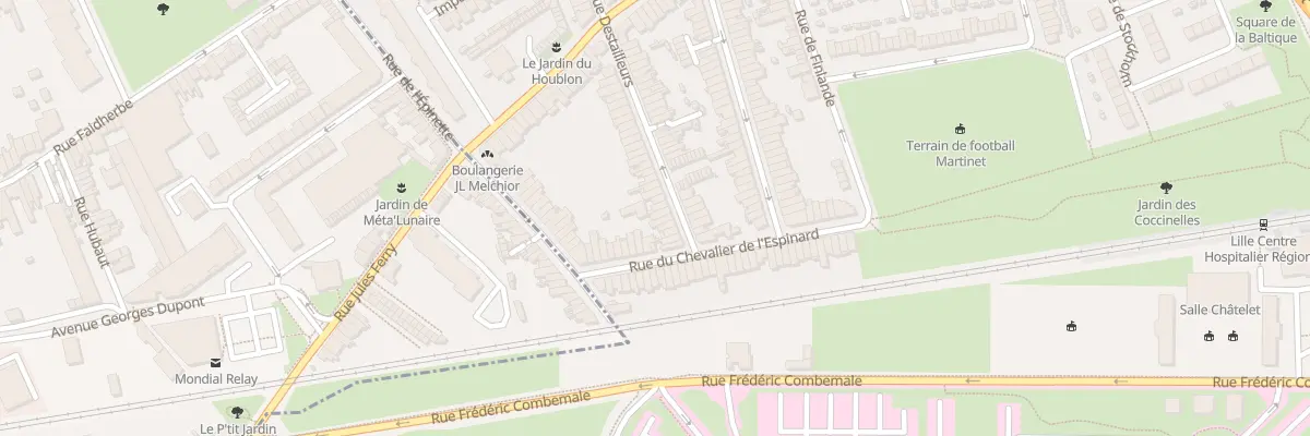 Plan du 106 Rue Destailleurs à Lille