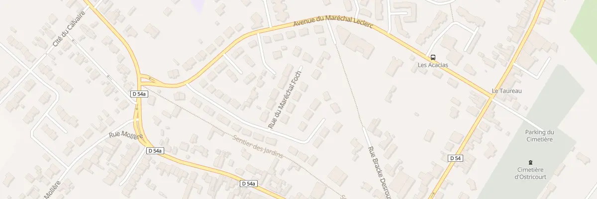 Plan du 395 Rue du Marechal Foch à Ostricourt