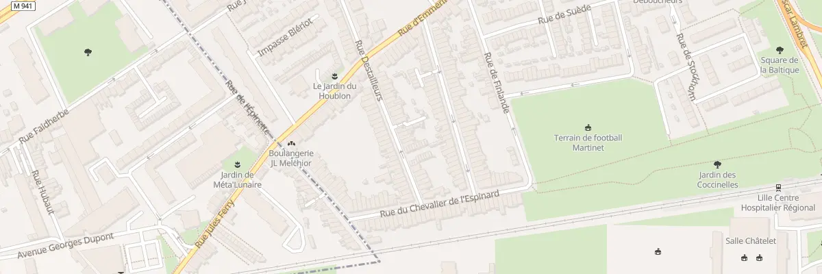 Plan du 95 Rue Destailleurs à Lille