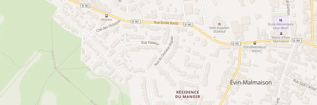 Plan du 1 Rue Pasteur à Évin-Malmaison