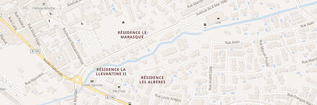 Plan de la Rue Paul Valery à Argelès-sur-Mer