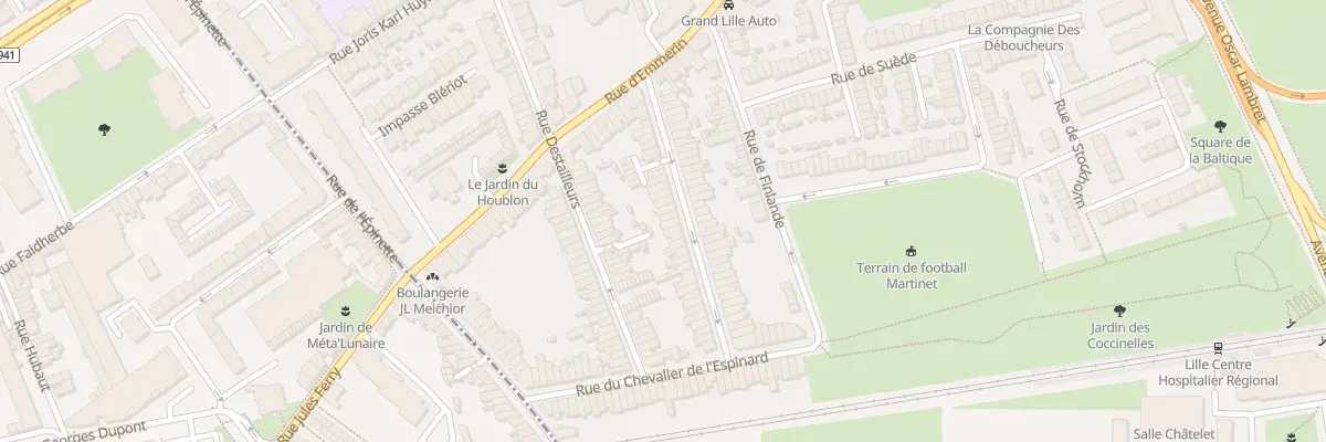 Plan du 34 Rue de Cronstadt à Lille