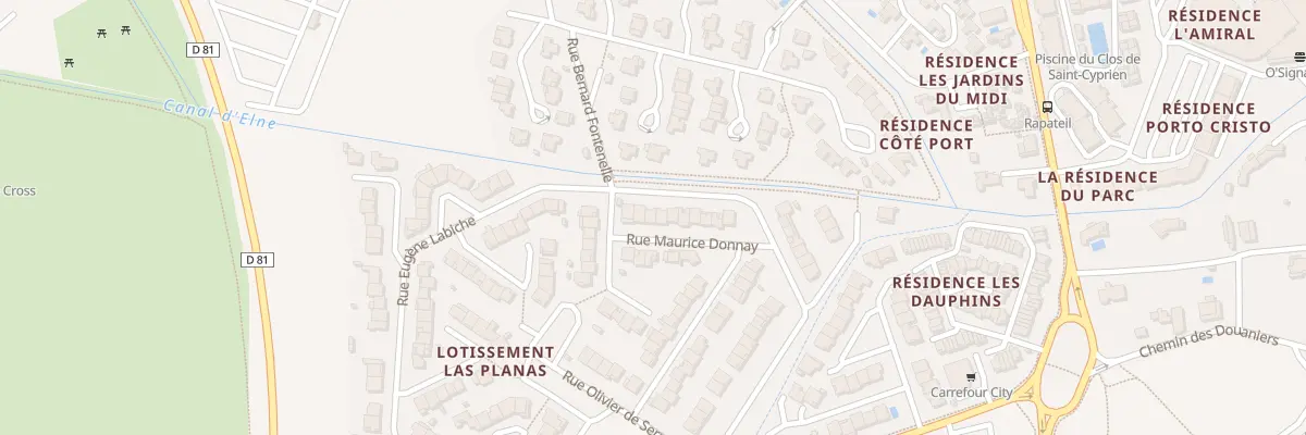Plan du 9001 Rue Maurice Donnay à Saint-Cyprien
