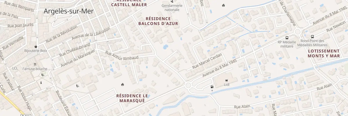 Plan du 25 Rue Arthur Rimbaud à Argelès-sur-Mer