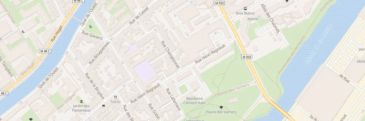 Plan du 36 Rue Henri Regnault à Lille