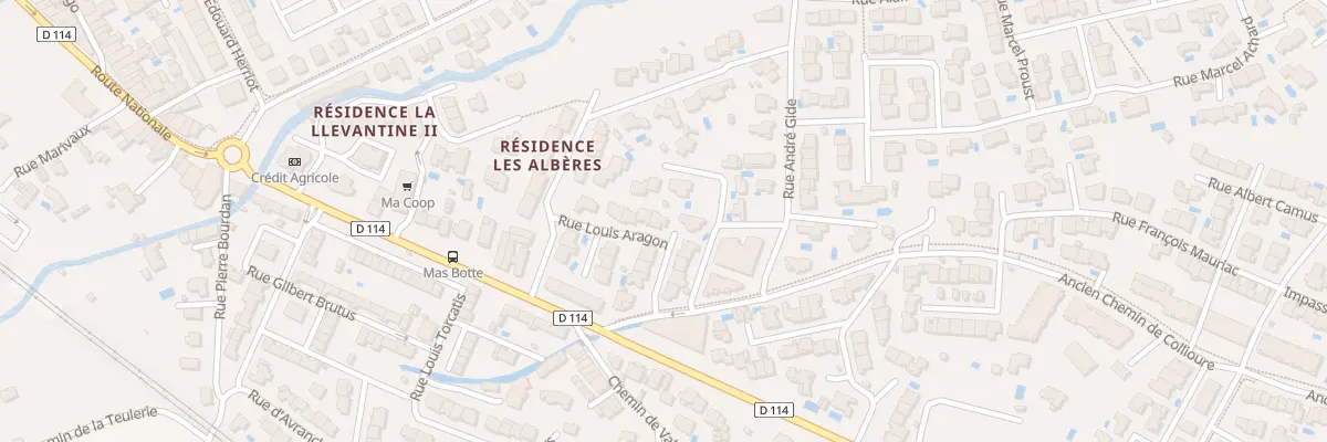 Plan du 9 Rue Louis Aragon à Argelès-sur-Mer