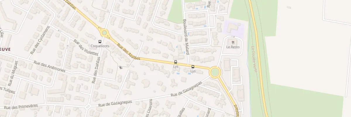 Plan du 25 Rue des Azalées à Narbonne