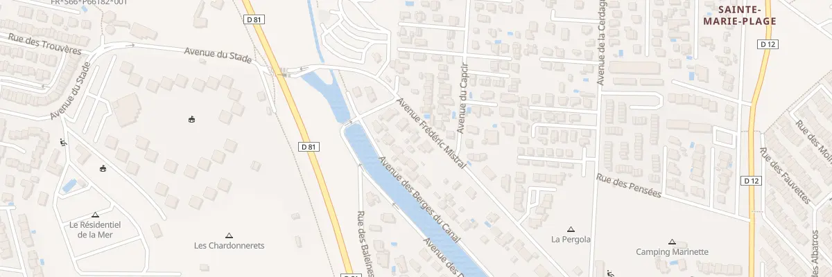 Plan du 68 Av Frédéric Mistral à Sainte-Marie-la-Mer