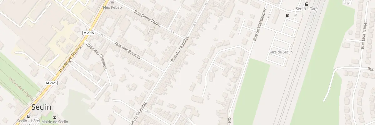 Plan du 101 Rue du Quatorze Juillet à Seclin