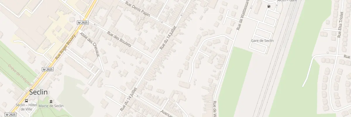 Plan du 107 Rue du Quatorze Juillet à Seclin