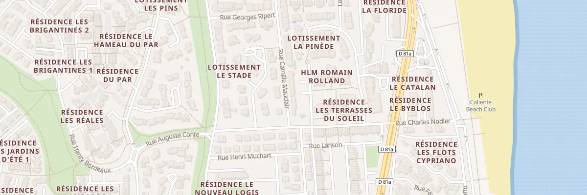 Plan de la Rue Camille Mauclair à Saint-Cyprien