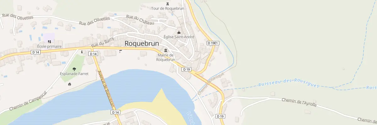 Plan du 5216 Rue de la Chapelle à Roquebrun