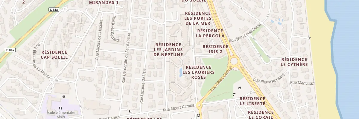 Plan du 500F Res Les Jardins de Neptune à Saint-Cyprien