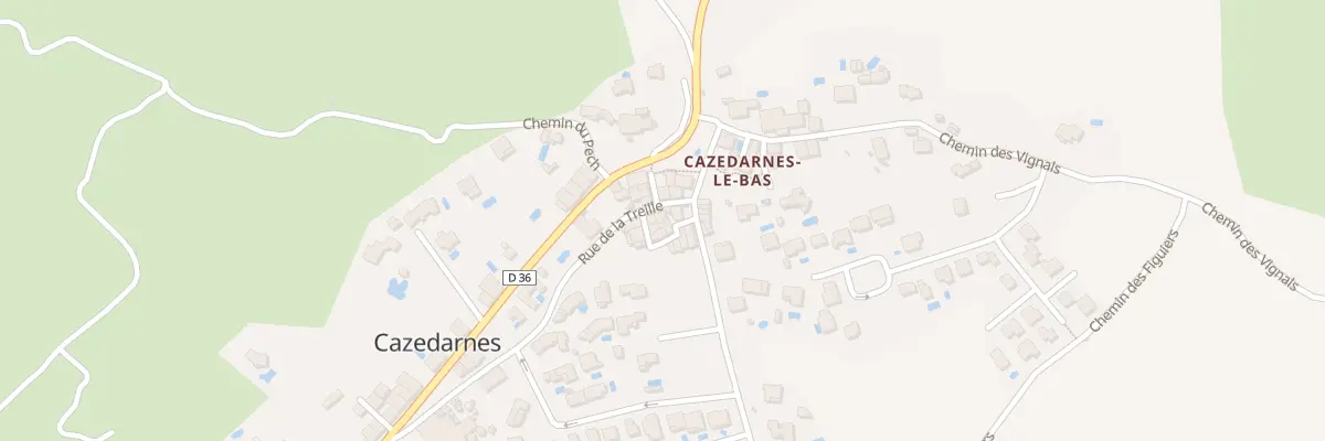 Plan du 2 Rue du Murier à Cazedarnes