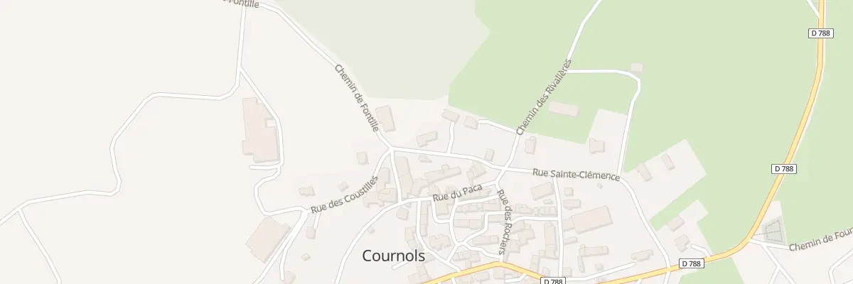Plan du 76 Rue des Coustilles Le Bourg à Cournols