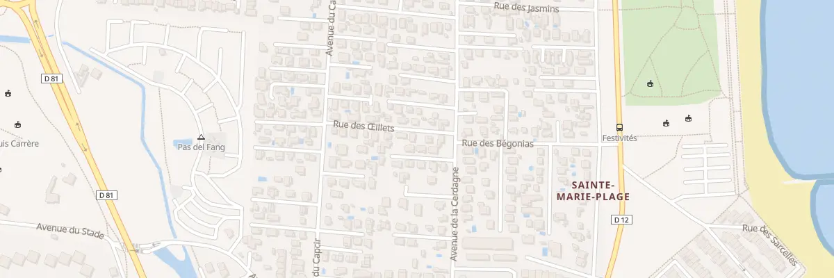 Plan du 14 Rue des Oeillets à Sainte-Marie-la-Mer
