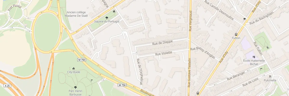 Plan du 12 Rue de Dieppe à Lille