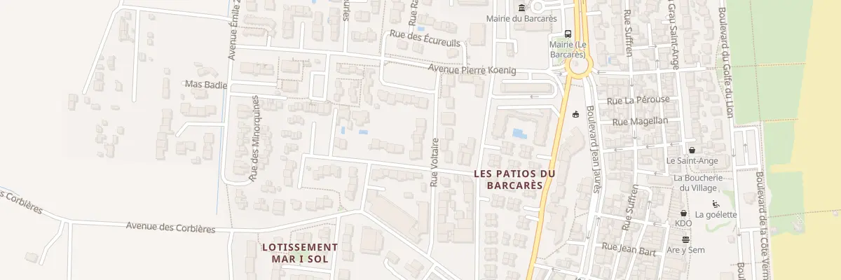 Plan du 7 Rue Voltaire au Barcarès
