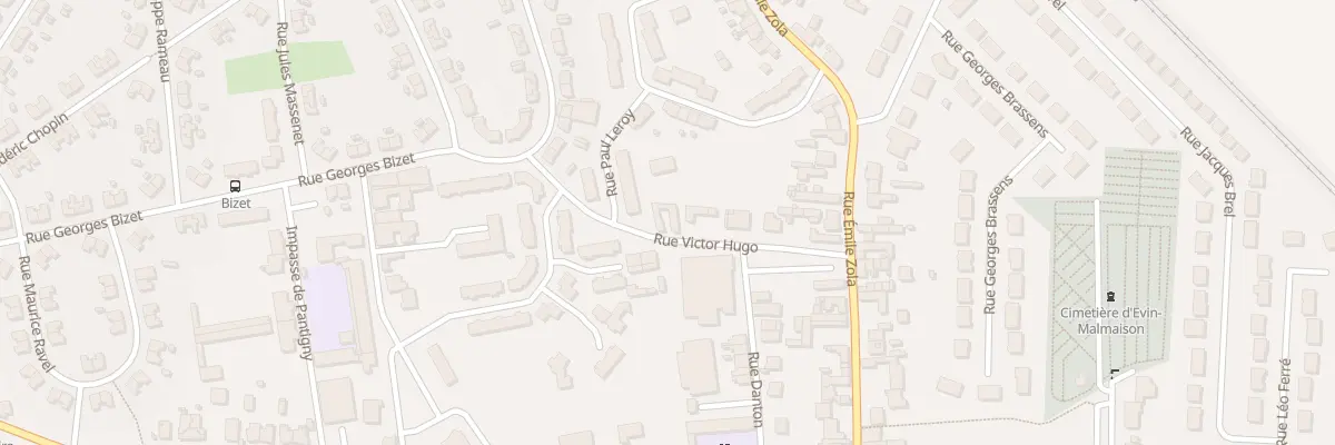 Plan du 12 Rue Victor Hugo à Évin-Malmaison