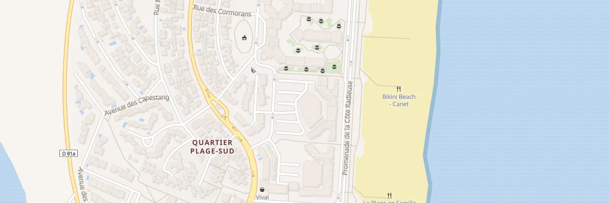Plan du 9001 Prom de la Côte Radieuse à Canet-en-Roussillon