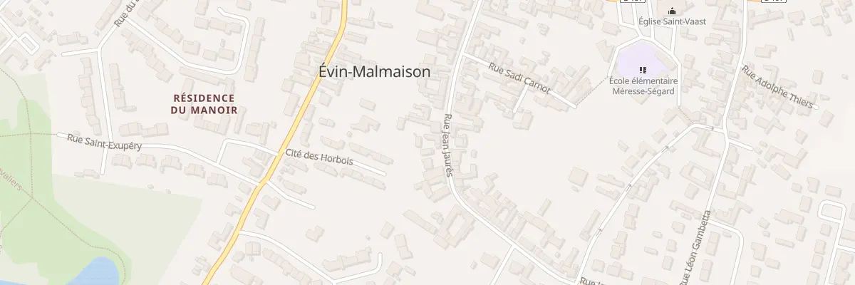 Plan du 34 Rue Jean Jaurès à Évin-Malmaison