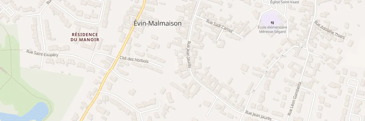 Plan du 36 Rue Jean Jaurès à Évin-Malmaison