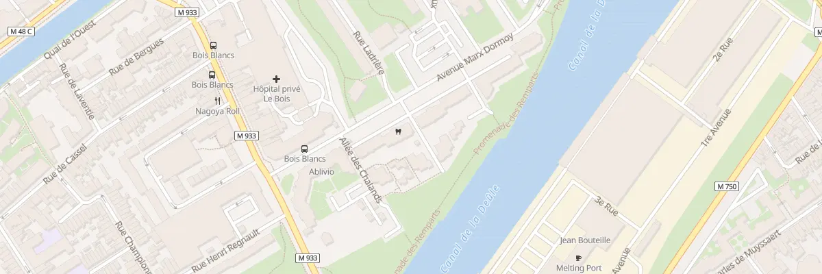 Plan du 9 All des Chalands à Lille