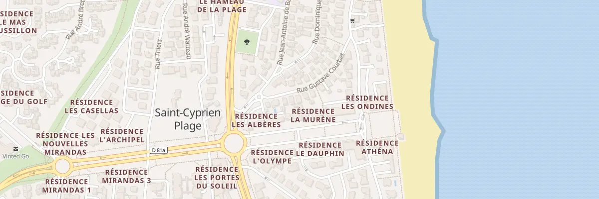 Plan du 15 Rue Gustave Courbet à Saint-Cyprien