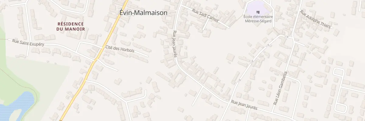 Plan du 45 Rue Jean Jaurès à Évin-Malmaison