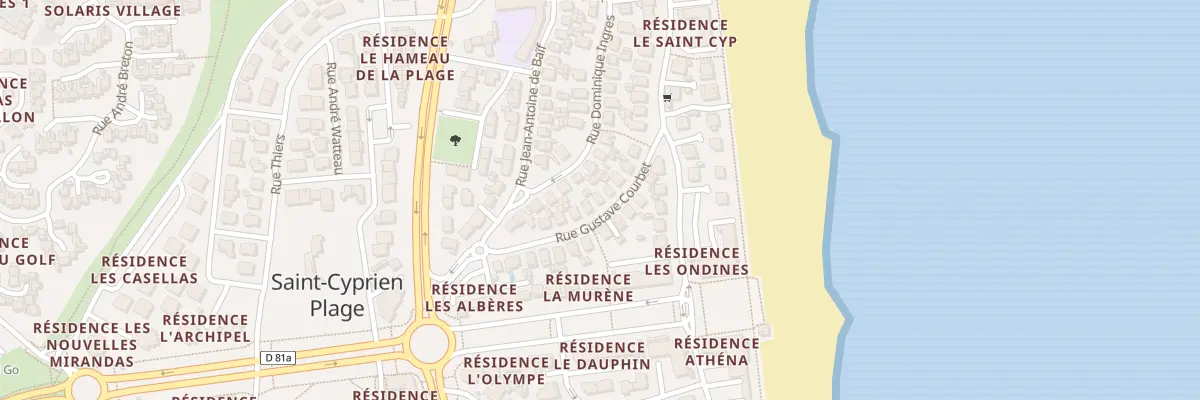 Plan du 10 Rue Gustave Courbet à Saint-Cyprien