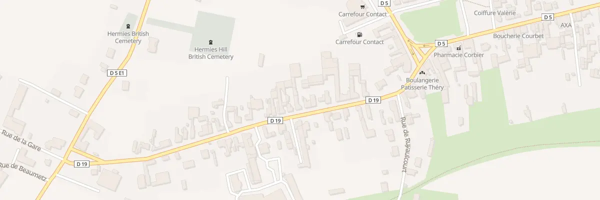 Plan du 14 Rue de la Gare à Hermies
