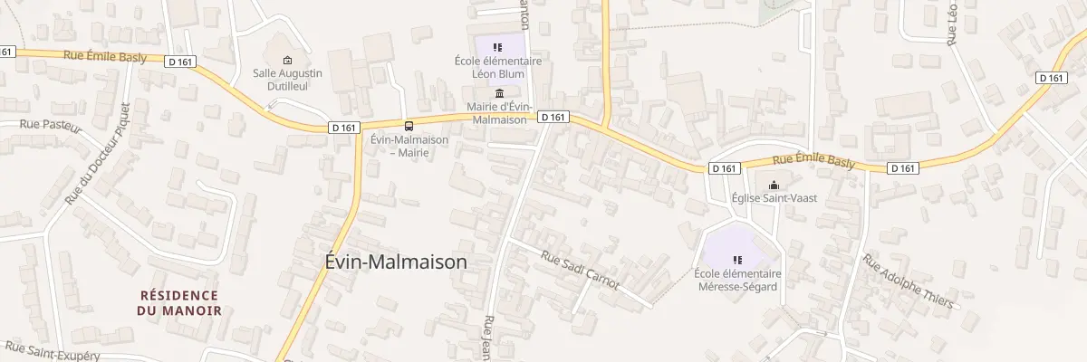 Plan du 9 Rue Jean Jaurès à Évin-Malmaison