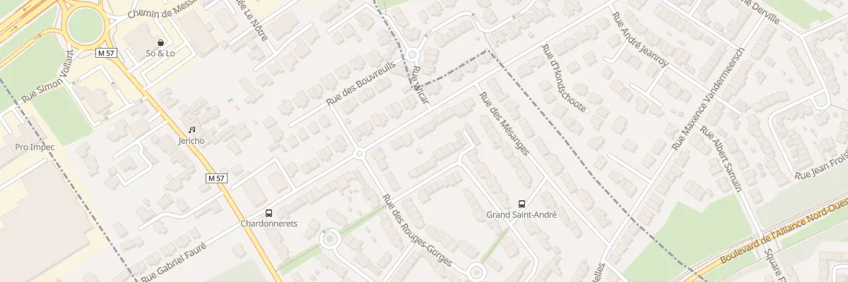 Plan du 25 Rue des Chardonnerets à Saint-André-lez-Lille