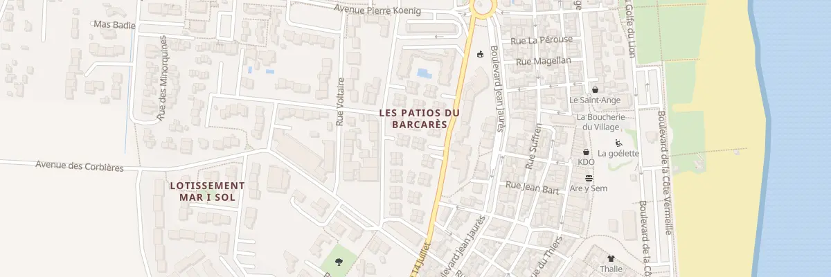 Plan du 28 Bd du 14 Juillet au Barcarès