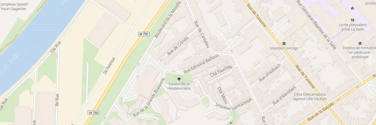 Plan du 18 Rue Edmond Bailleux à Lille