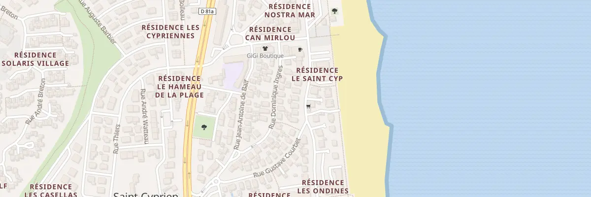 Plan du 10 Rue Eugène Delacroix à Saint-Cyprien