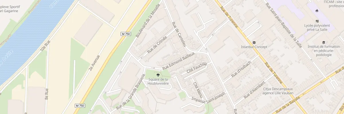 Plan du 10 Rue Edmond Bailleux à Lille
