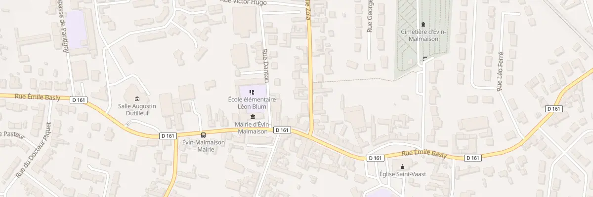 Plan du 5 Rue Emile Zola à Évin-Malmaison
