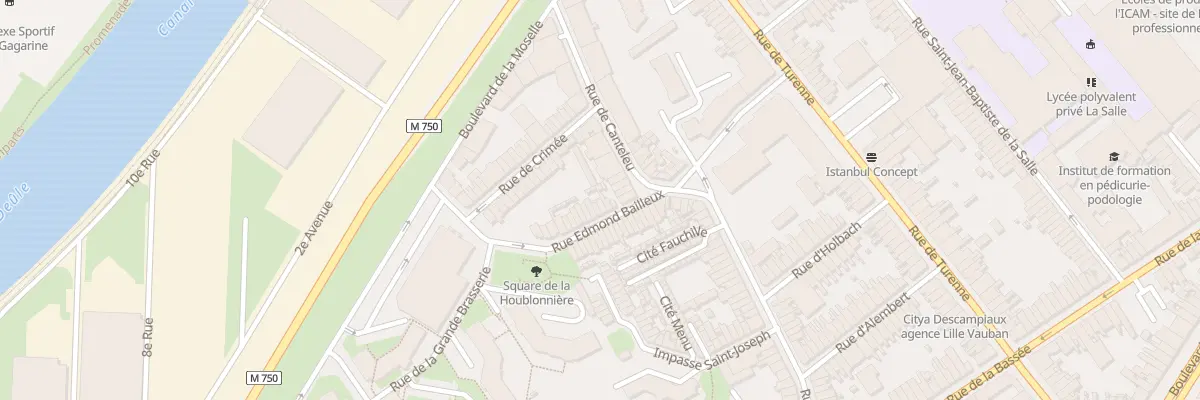 Plan du 4 Rue Edmond Bailleux à Lille