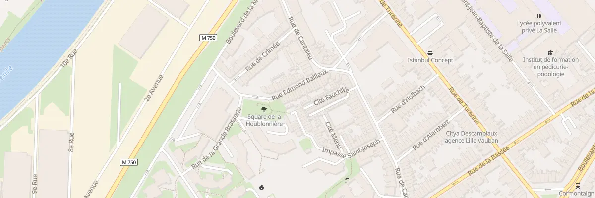 Plan du 25 Rue Edmond Bailleux à Lille