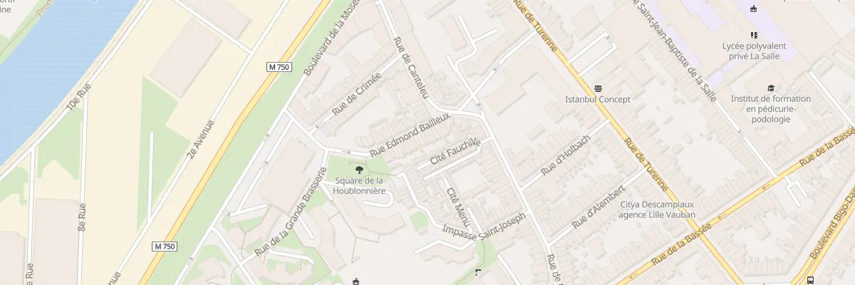 Plan du 13 Rue Edmond Bailleux à Lille