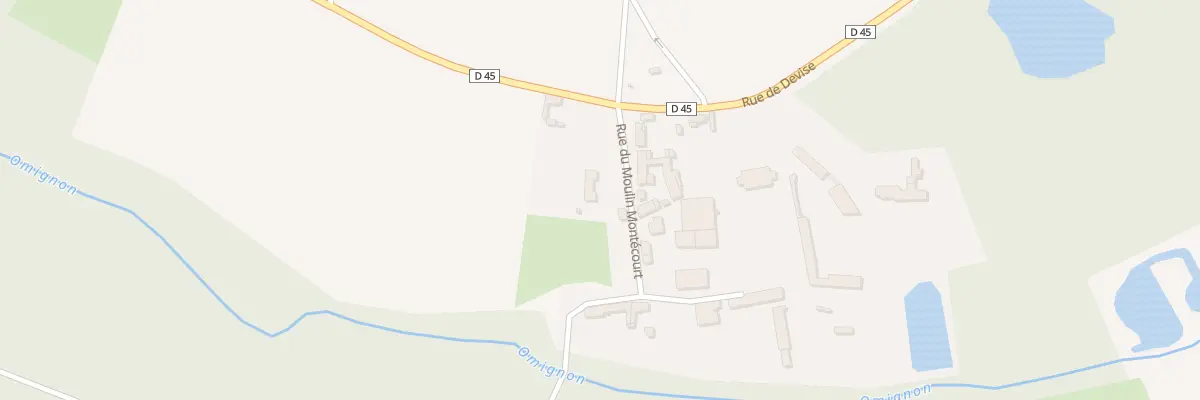 Plan du 2 Rue du Moulin de Montecourt à Monchy-Lagache