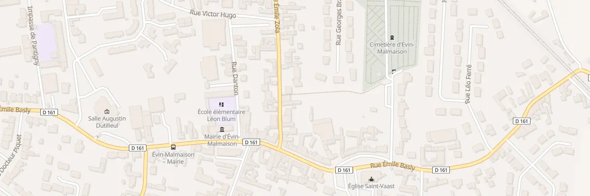 Plan du 14 Rue Emile Zola à Évin-Malmaison